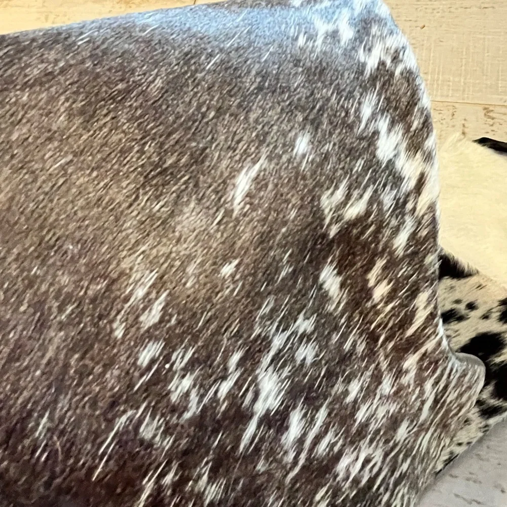Genuine cow hide leather and fur handmade Christmas Stockings - Picture 9 of 15